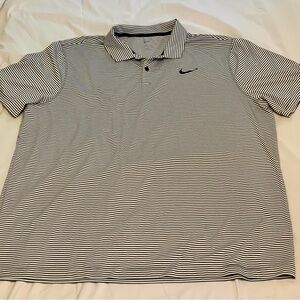 Nike Black and White Polo Shirt Performance Fabric